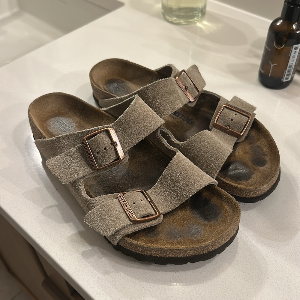 Taupe Arizona Birkenstocks